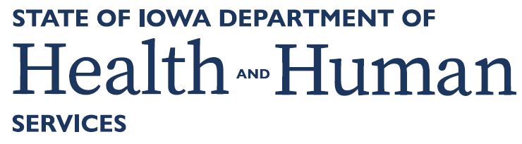 State of Iowa Department of Health and Human Services logo.