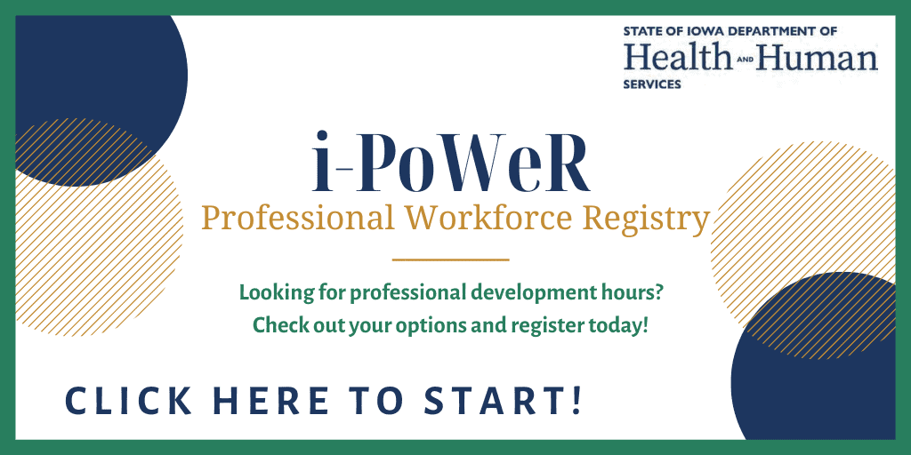 i-PoWeR professional workforce registry start banner.